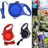 COOYOMOO 3 in 1 Pet Dog Leash with Built-in Water Bottle Bowl Waste Bag Dispenser