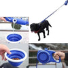 COOYOMOO 3 in 1 Pet Dog Leash with Built-in Water Bottle Bowl Waste Bag Dispenser