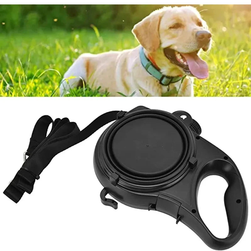COOYOMOO 3 in 1 Pet Dog Leash with Built-in Water Bottle Bowl Waste Bag Dispenser